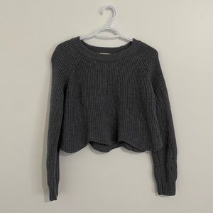 Wilfred scalloped long sleeve crop top